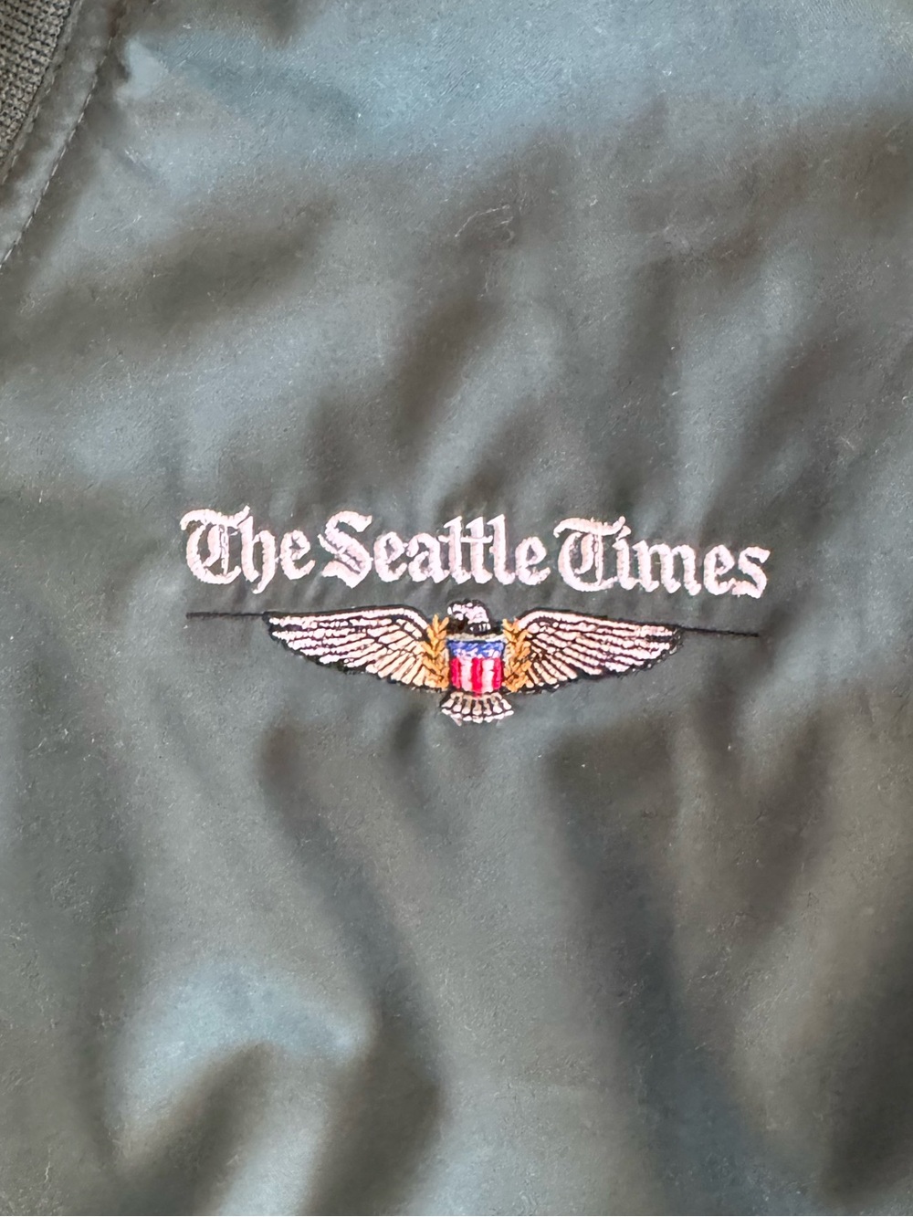 Vintage 90s The Seattle Times Golf Windbreaker Vest XL Forest Green